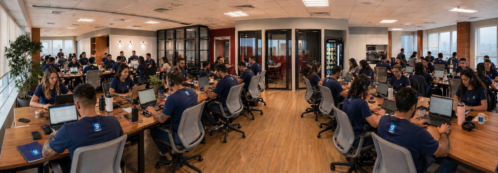 Escritório da Eu na Europa em Alphaville, SP - equipe trabalhando